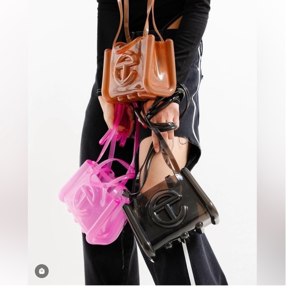 NWOT Melissa X Telfar Small Jelly Shopper Bag / Clear Black - Picture 12 of 13